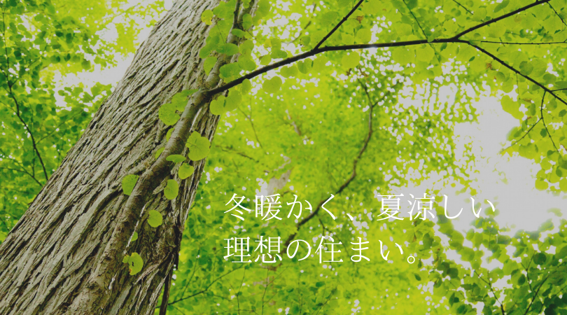 冬暖かく、夏涼しい理想の住まい。